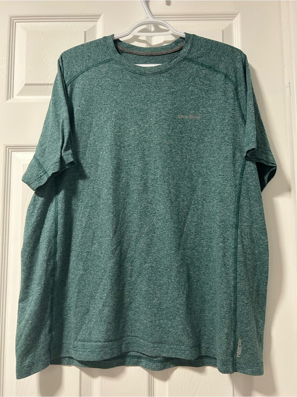 Men's Heather Teal Performance Short-Sleeve Shirt